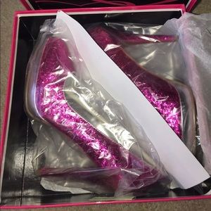 Promiscuous glitter pink heels